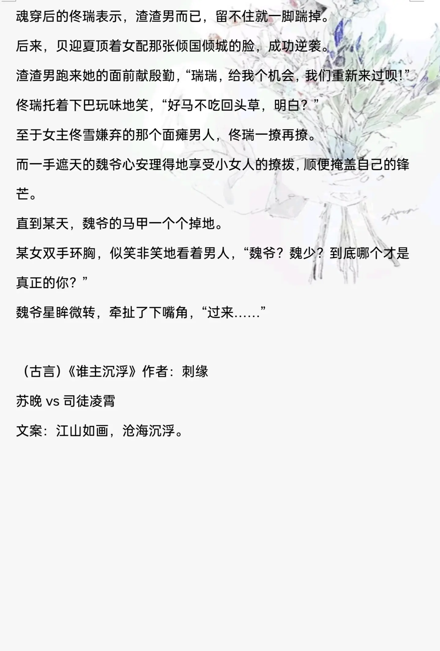 每天认识一位宝藏作者——刺缘。