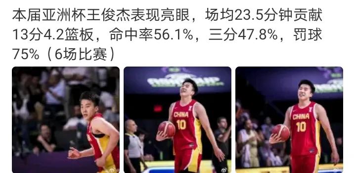 长得帅就算了
打球还这么好
你说你受得了受不了
王俊杰跟其他球员比就特别自信，敢