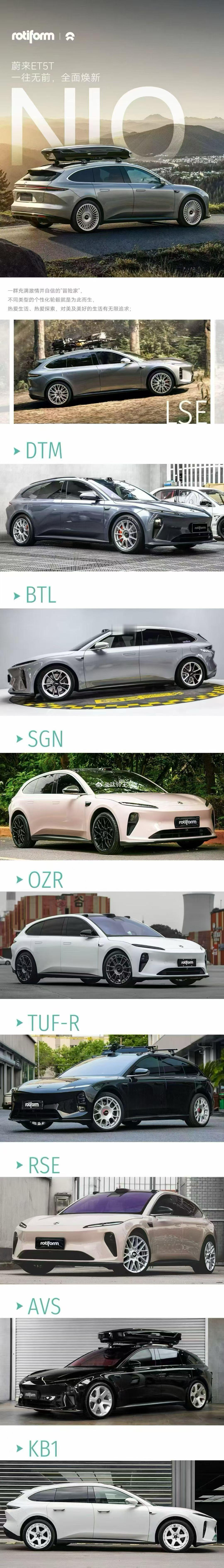 蔚来ET5T 蔚来汽车美国ROTIFORM轮毂实车款式推荐，时尚潮流。 