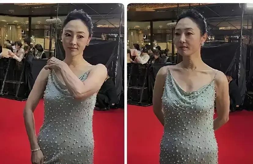 白百何最近一组街拍照片在网上引起很大争议。
几天前，有账号发布几组她近日素颜照，