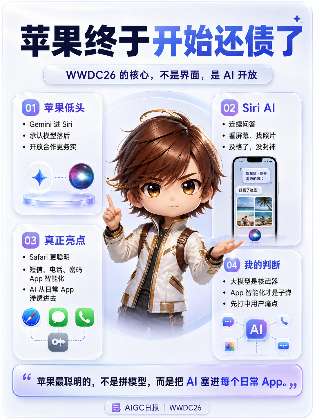 【WWDC26：库克最后一届，苹果终于开始还债了】看完 WWDC26，发现苹果终