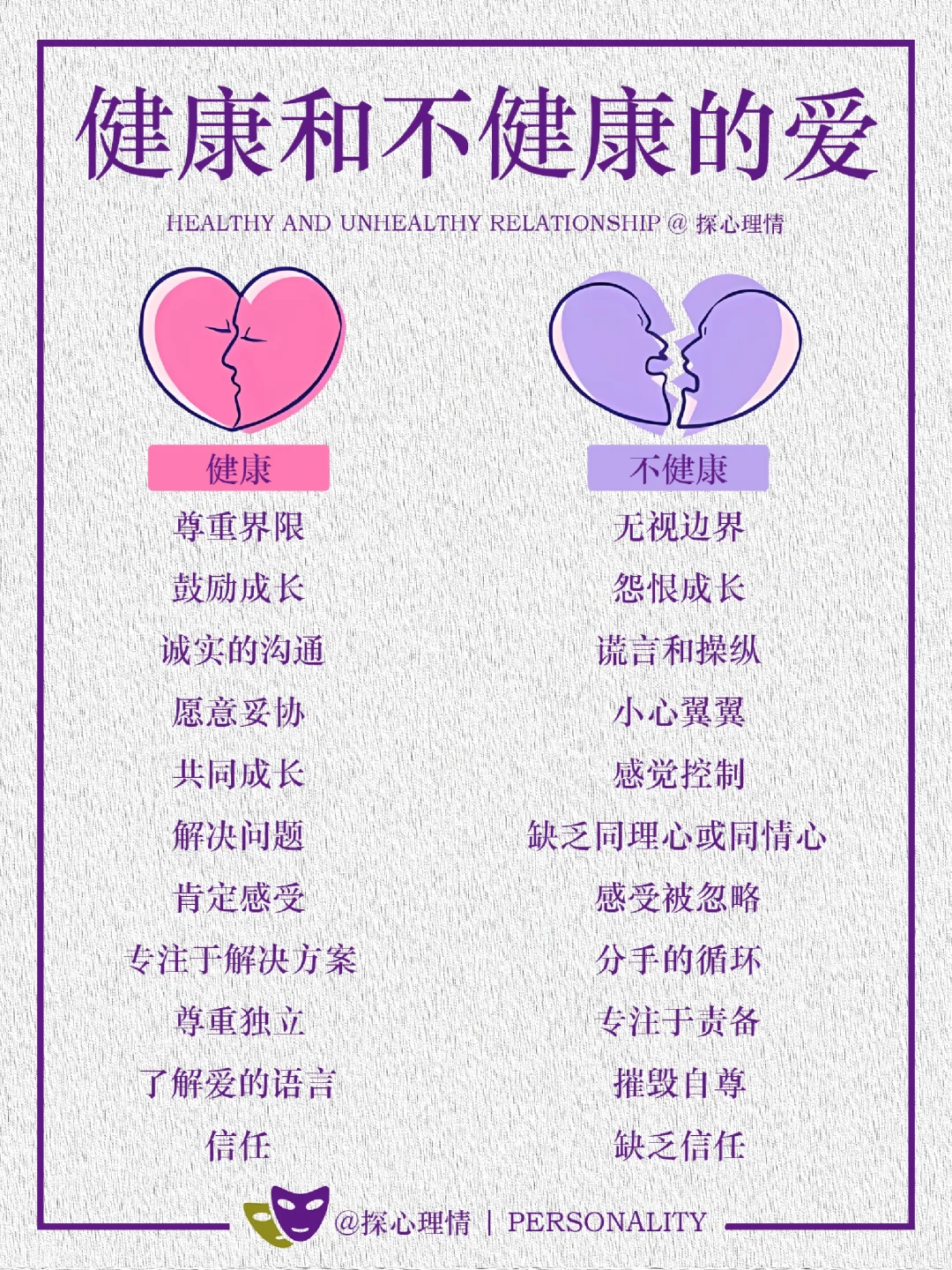 健康和不健康的爱之间的区别
