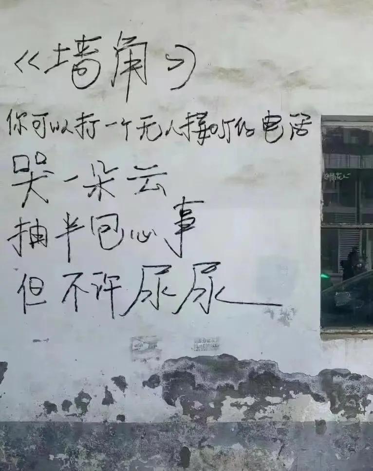 这标语写的太好了，但是这个墙好像还是没保住[泪奔]