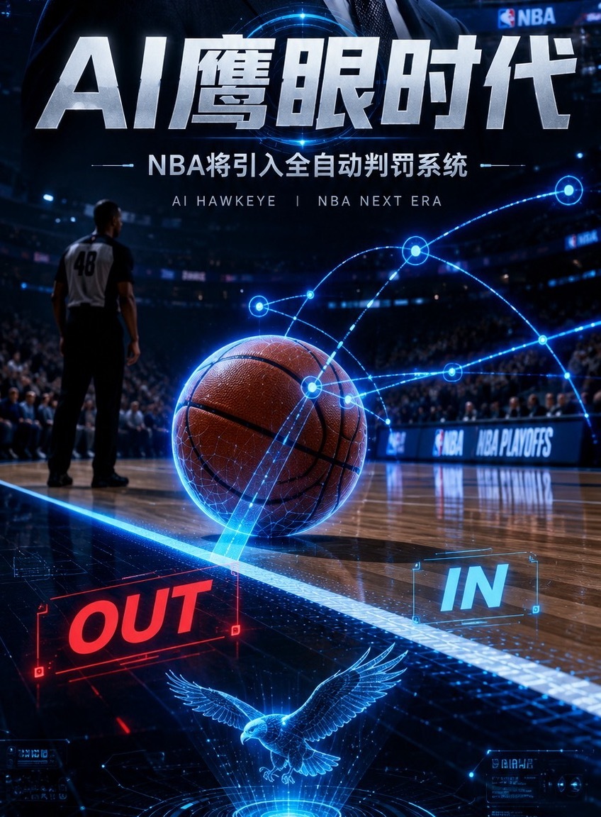 👍萧华：NBA将引进类似网球的鹰眼系统 由AI判断是否压线或是出界今日NBA总