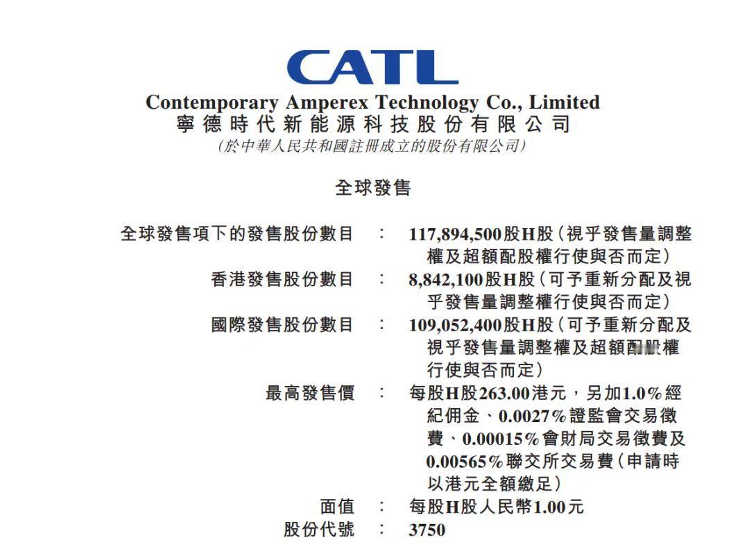 宁德时代 5月12日，宁德时代披露发行阶段董事会公告及刊登注册招股书，宣布正式启