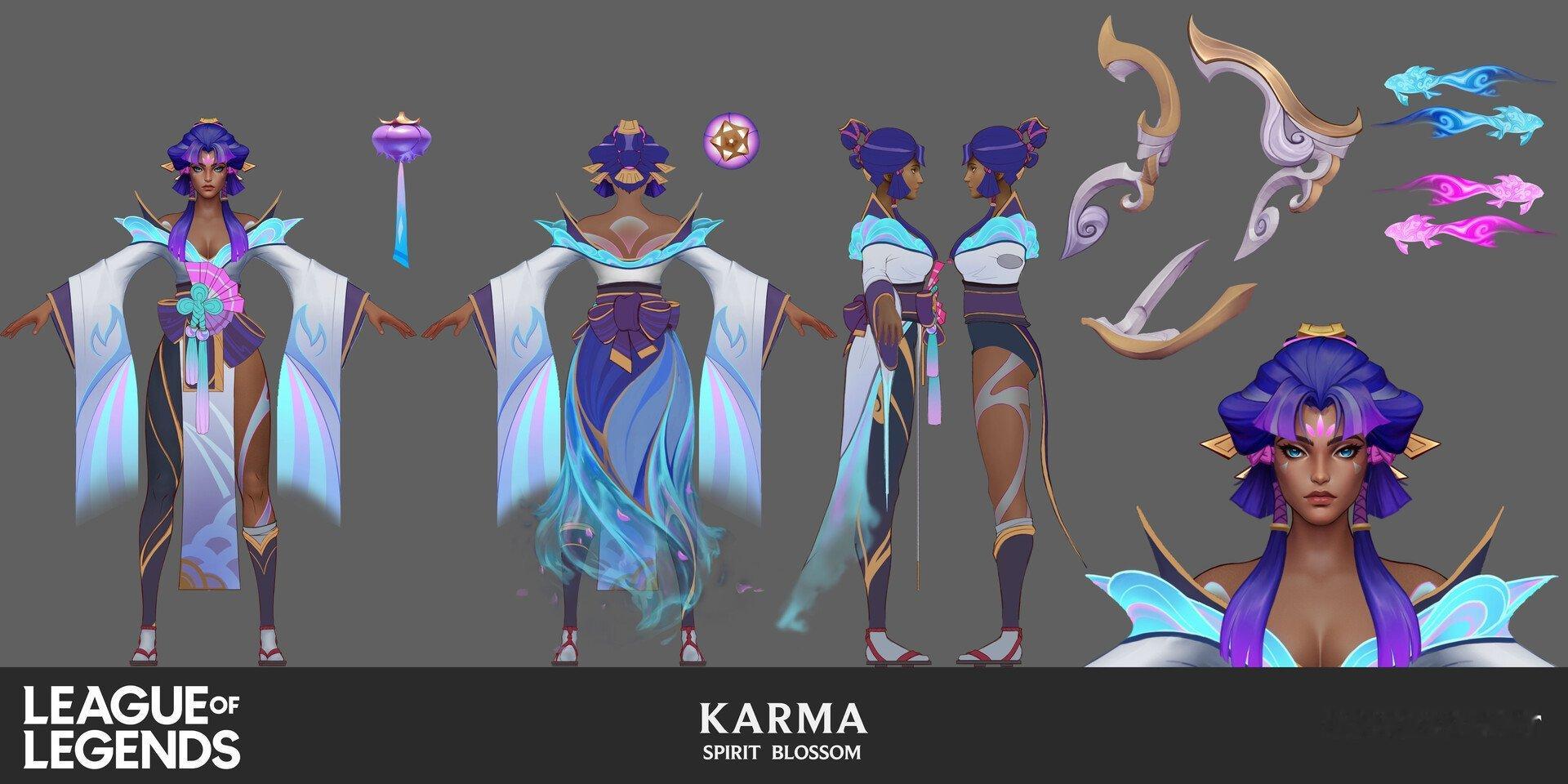 灵魂莲华 卡尔玛皮肤概念设计（cr:Aifan IF）英雄联盟