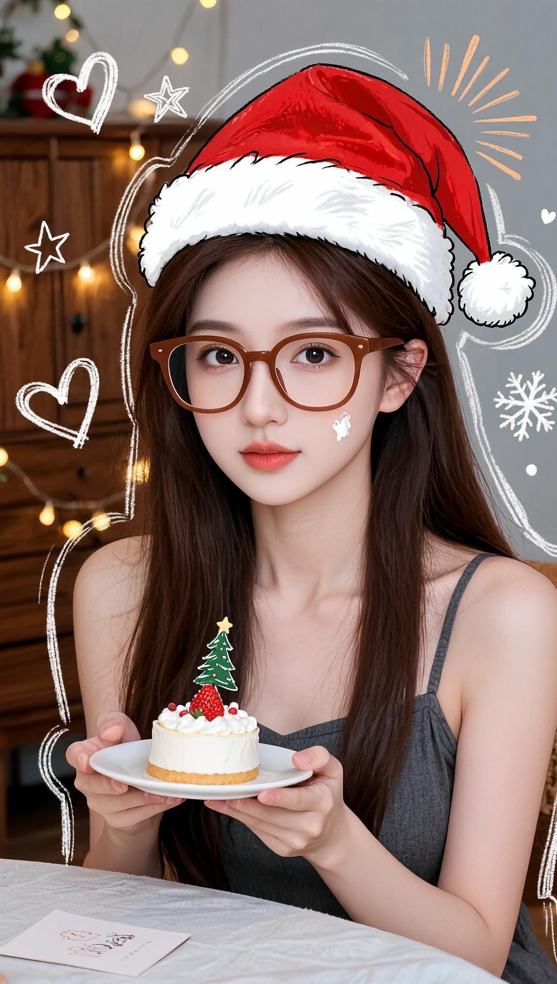 圣诞涂鸦特效。