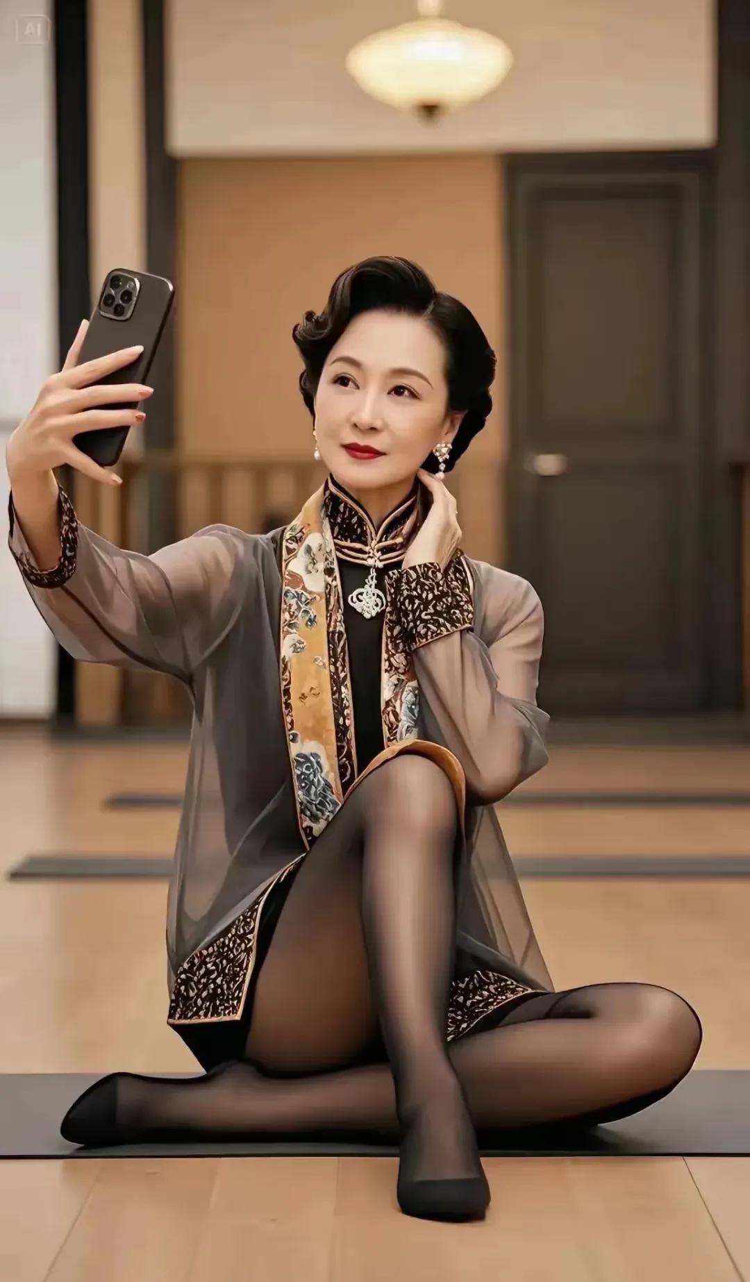 阿姨年轻的时候绝对是个大家闺秀，气质绝佳高清美女 又美又飒