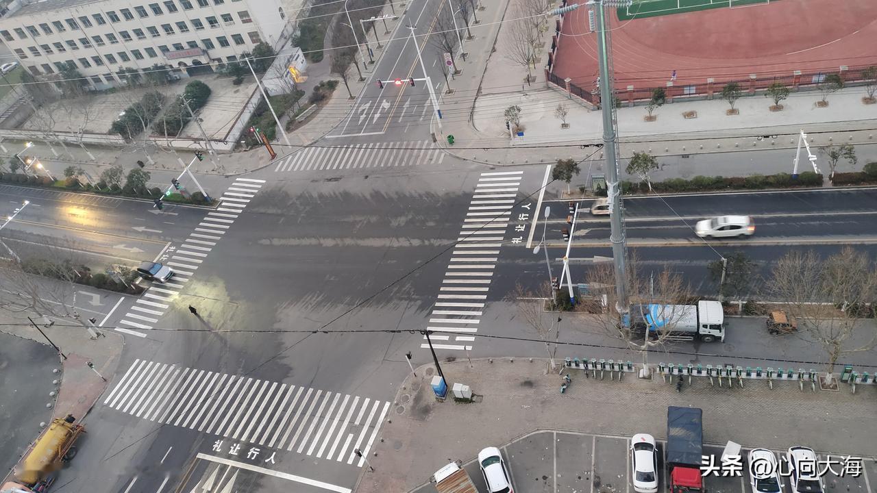 怎么过斑马线，车要礼让行人，考驾照的时候不讲吗？现在还需要在斑马线旁写字提醒！