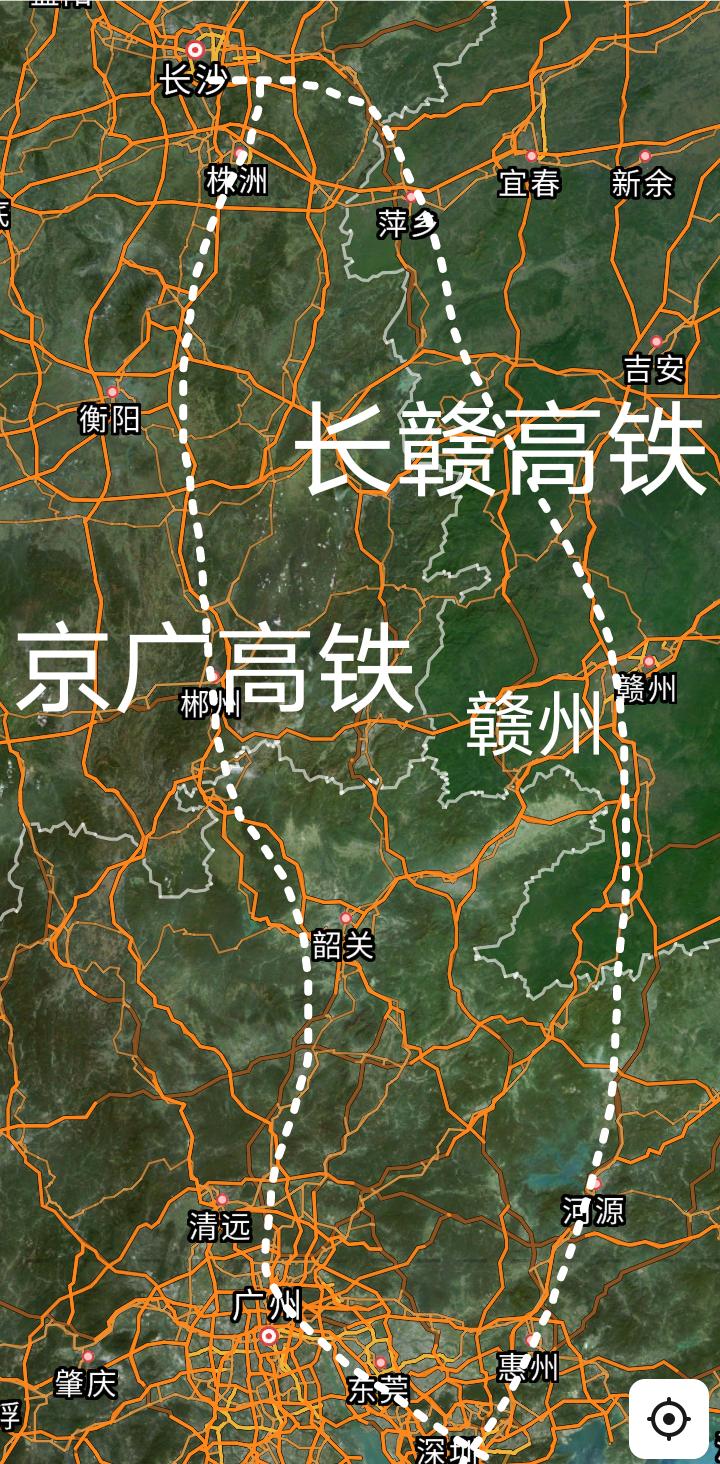 建设中，长沙至赣州时速350公里的长赣高铁未来也是长沙到深圳高铁新通道，今天(5