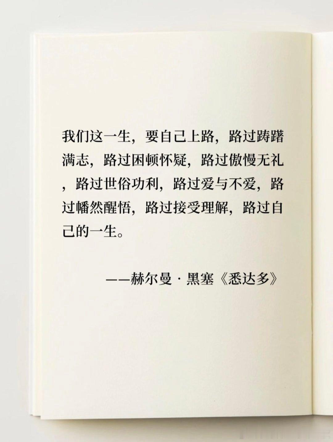 我尊重你们的命运，理解你们的局限，无所谓你们的行为——黑塞 