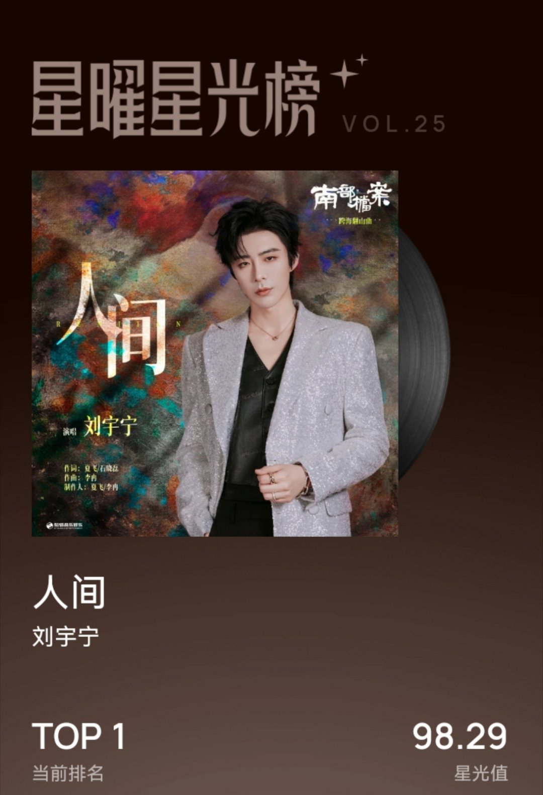 刘宇宁献唱南部档案人间 | 腾讯音乐由你榜 | 摩登兄弟刘宇宁在旋律的潮汐里，我