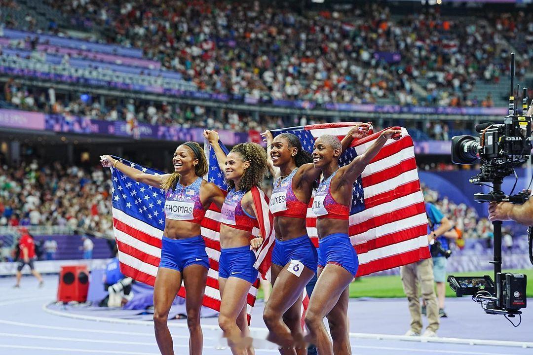2024巴黎奥运会田径女子4x400米接力。一届各方面努力显现女子地位提升的奥运