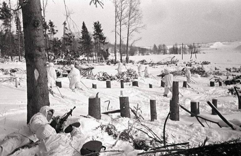 1941 年冬天，几十万德国兵在莫斯科郊外活活冻成了冰棍，死的时候，连根能烧火的