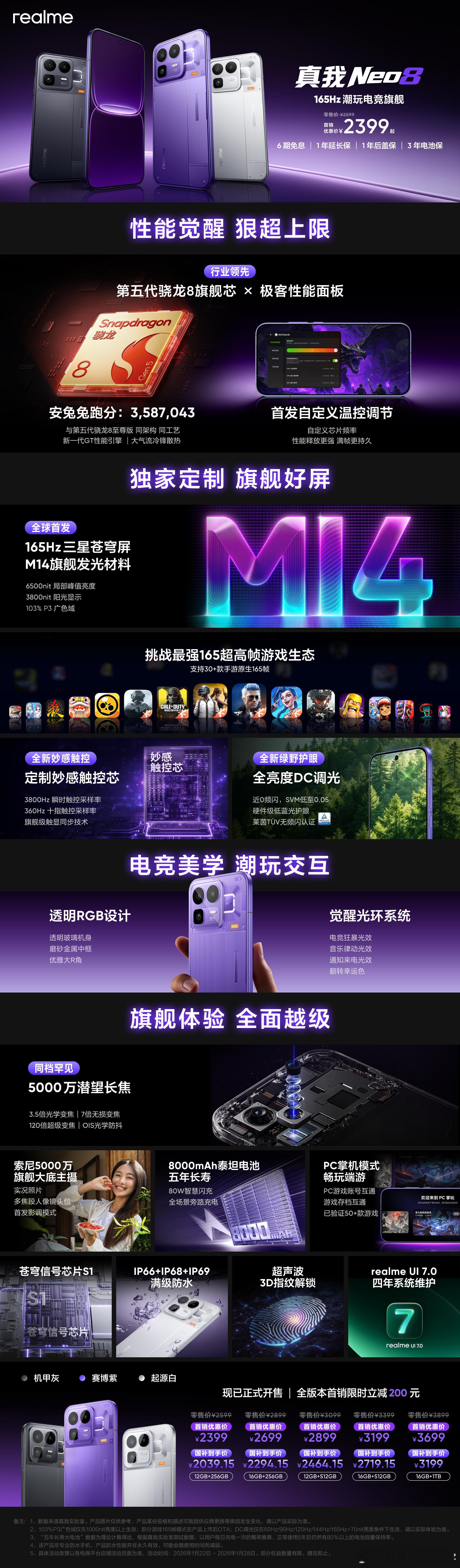 刚蹲完真我Neo8发布会，作为回归OPPO的首款力作，真我这次真是下本了！外观上