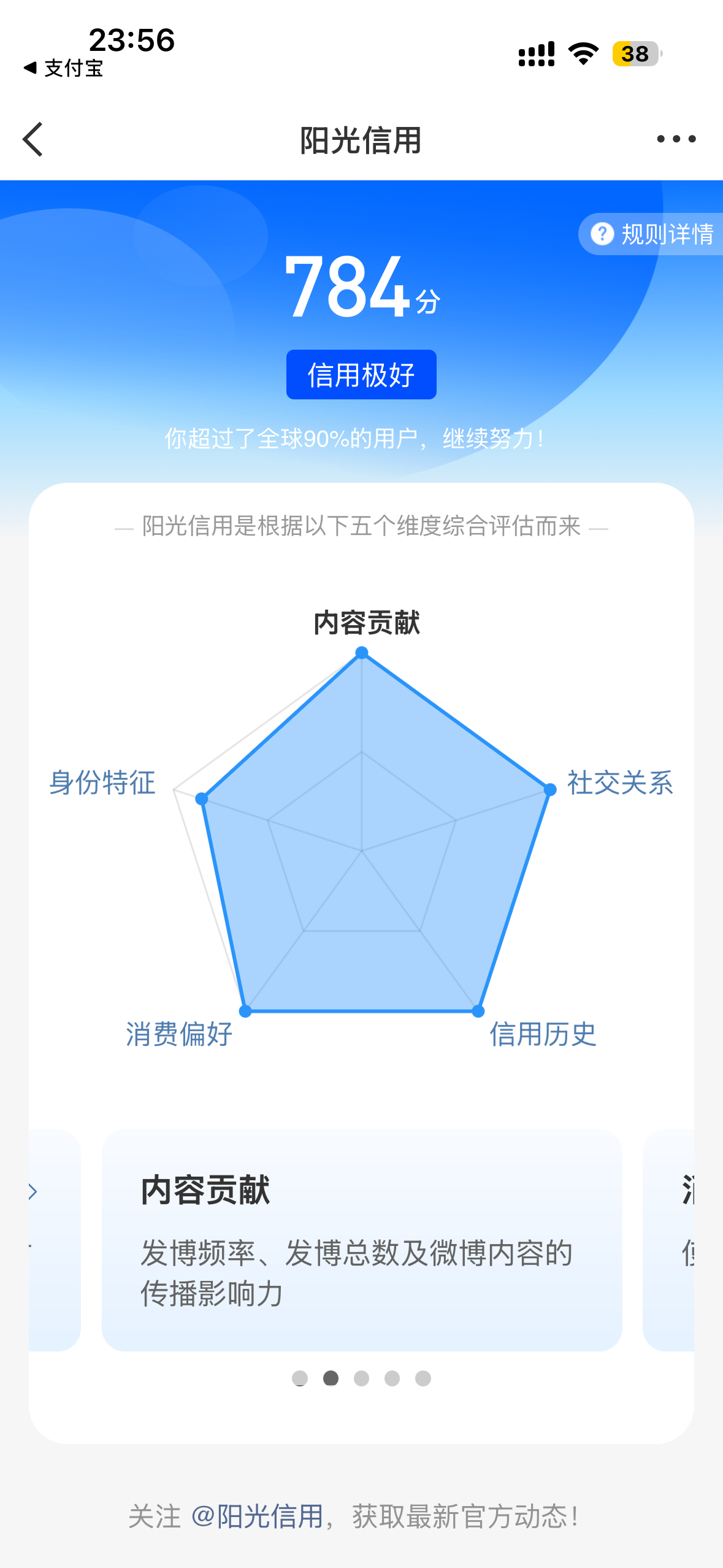 阳光信用    阳光信用 ygxy 极好  784  欢迎宝子们和我快乐互动啦与