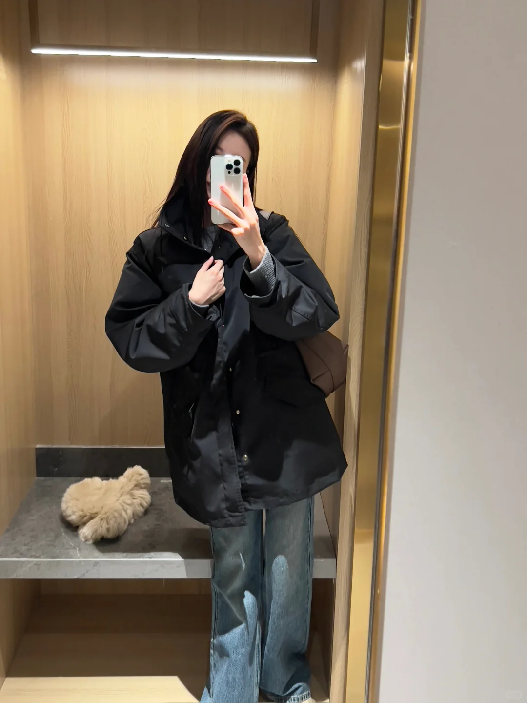 今天穿派克羽绒服！