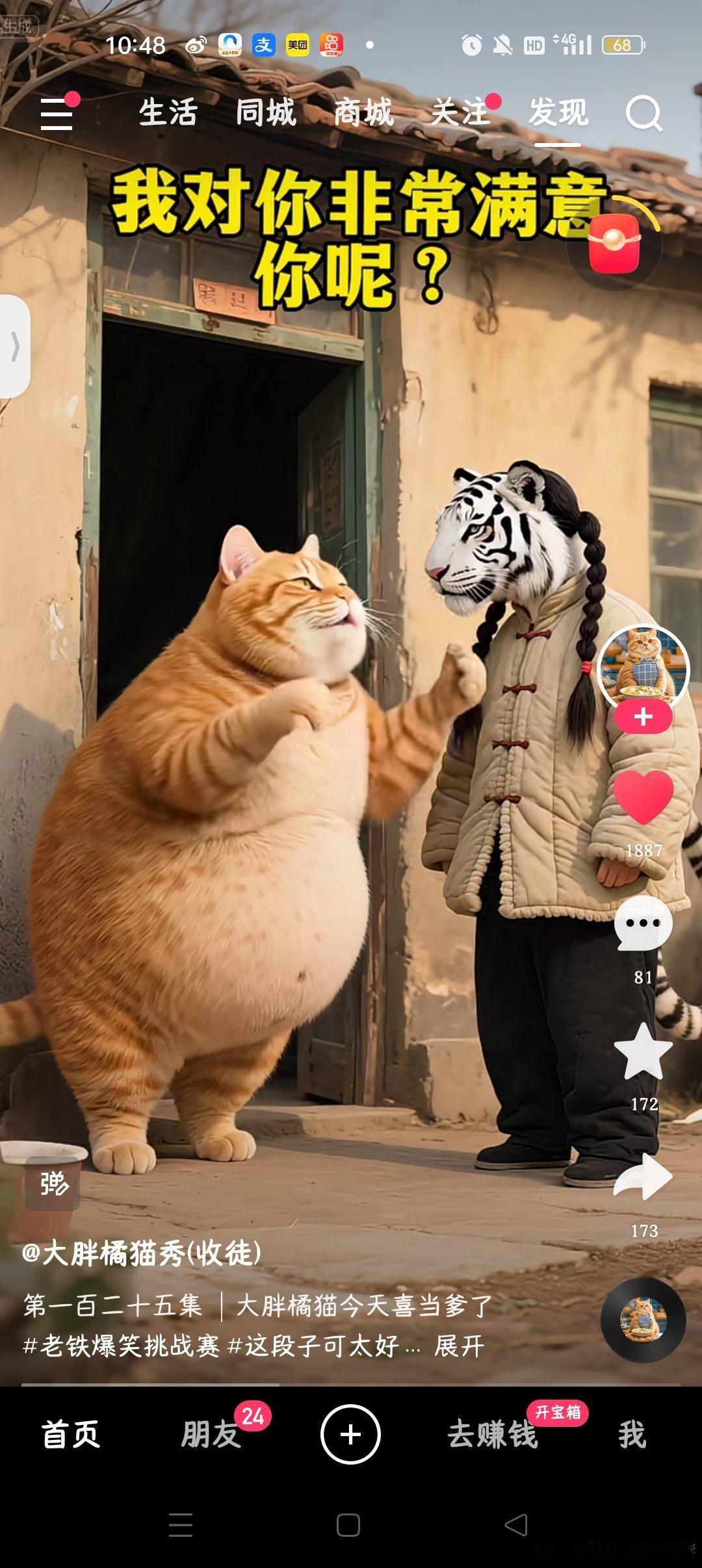 最近很喜欢看这个胖橘视频 