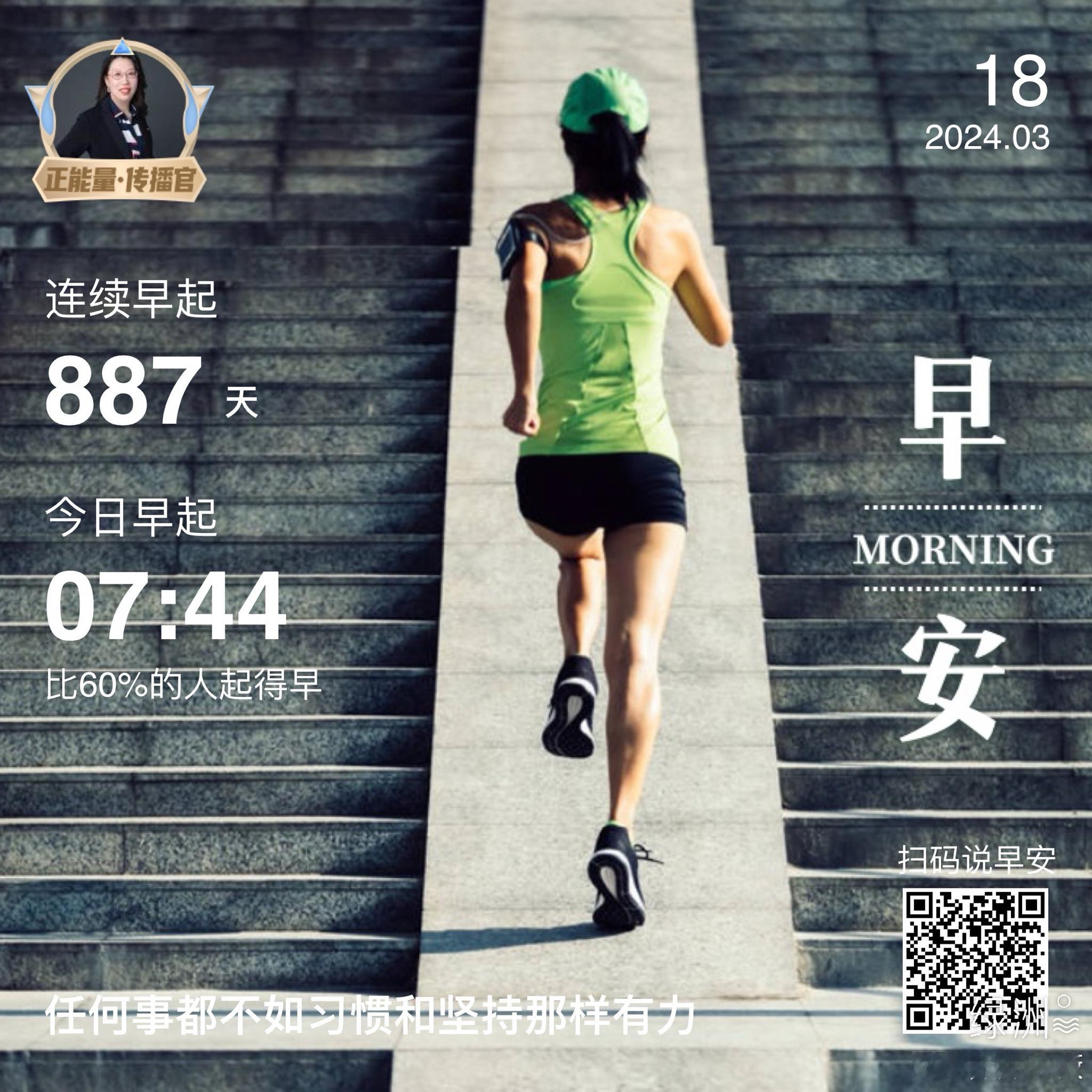 #早安#任何事都不如习惯和坚持那样有力 