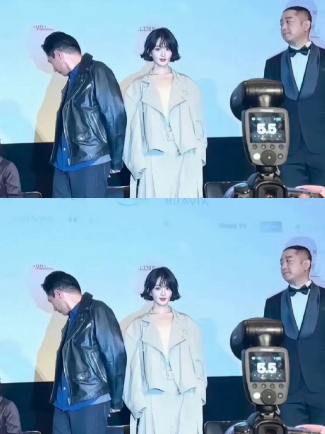 演员的脸到底有多小说实话演员的脸平常感觉不到很小，但一到合照就明显比普通人小好多
