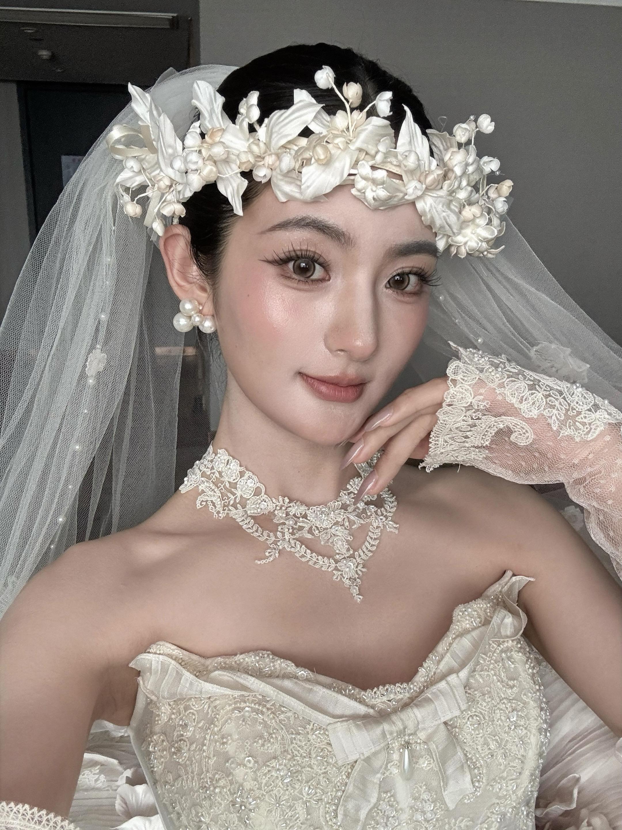 蕾丝新娘妆造 婚纱造型妆容 新娘装造 新娘主纱妆容造型