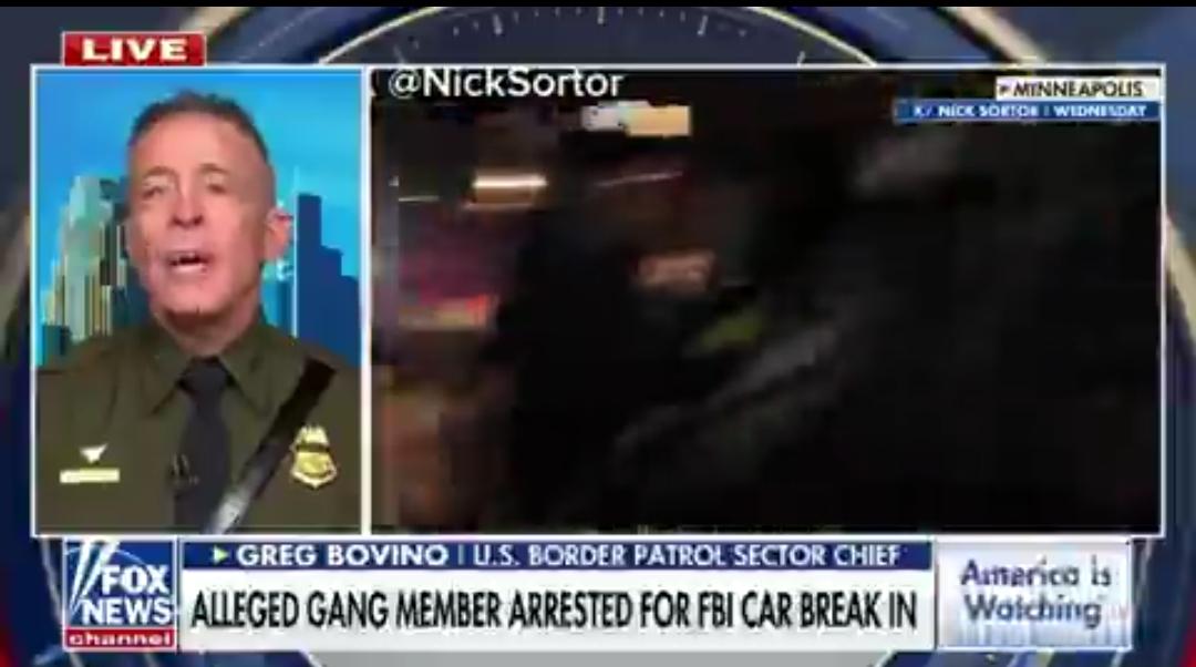 🚨突发：据边境指挥官格雷格·博维诺称，特朗普政府正在追捕暴力左翼反移民及海关执