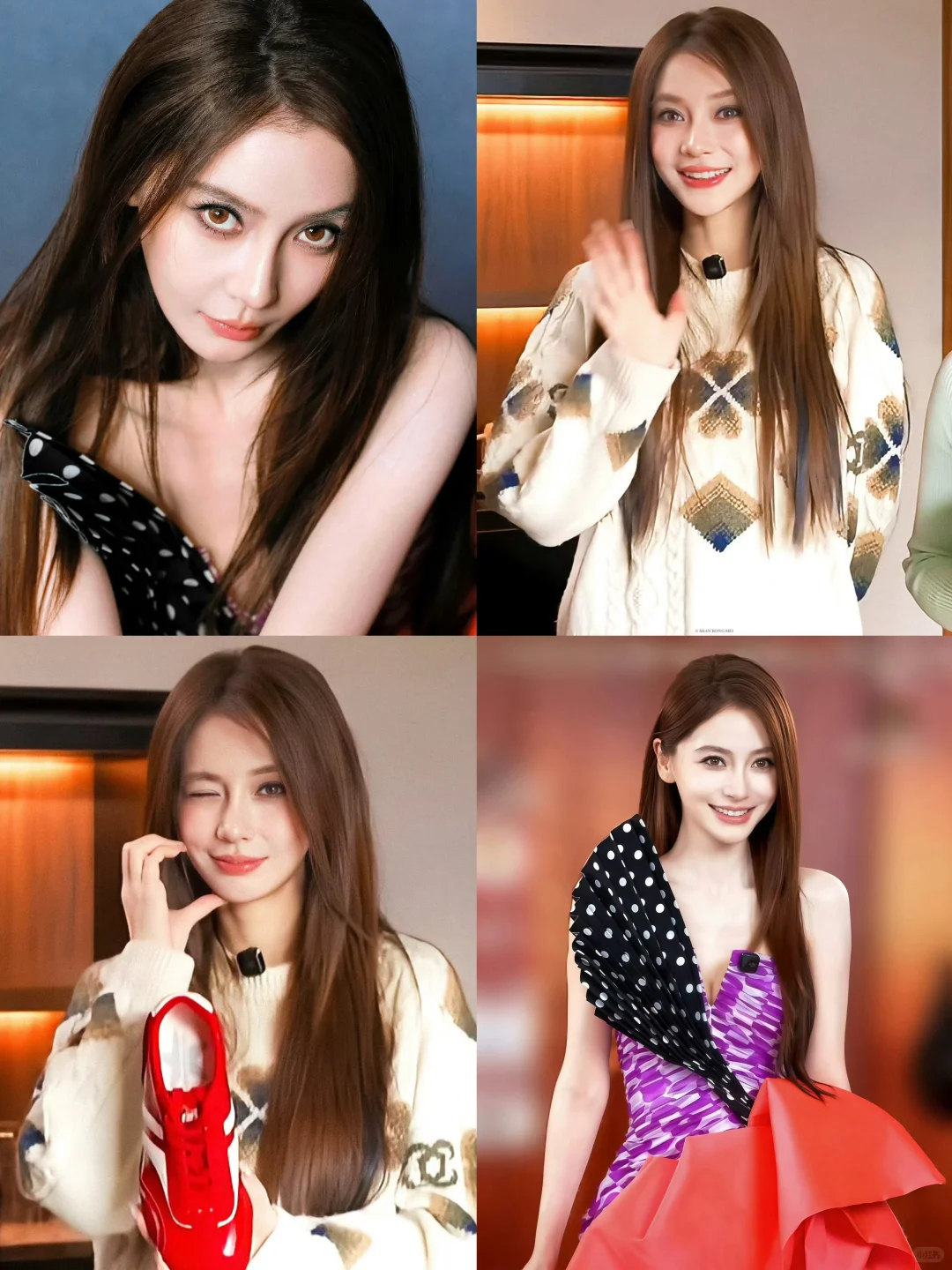 Angelababy最近几次造型都是早期的烟熏妆，好漂亮😍 