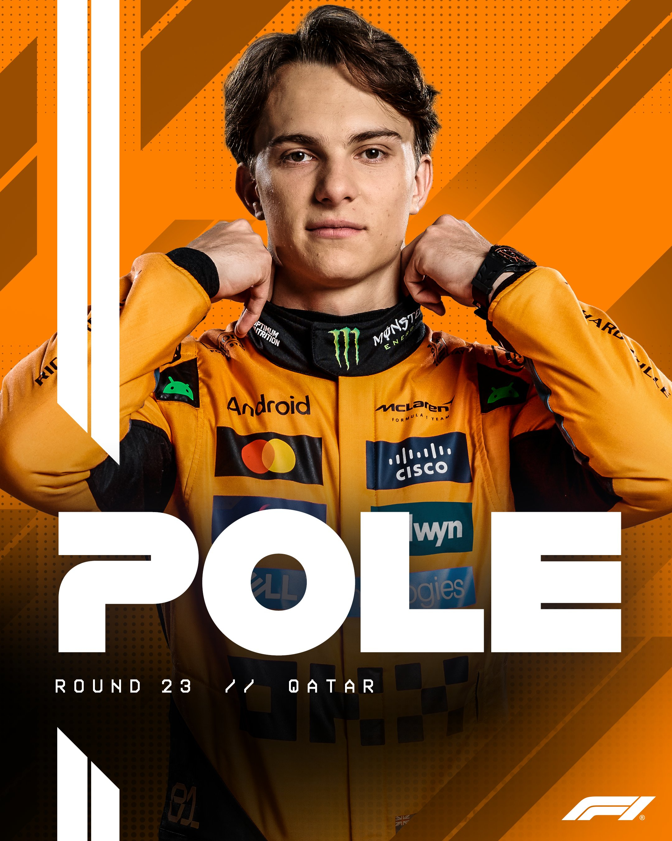 皮亚斯特里拿下卡塔尔大奖赛杆位！！！这是皮亚斯特里自从8月31日的荷兰大奖赛以来