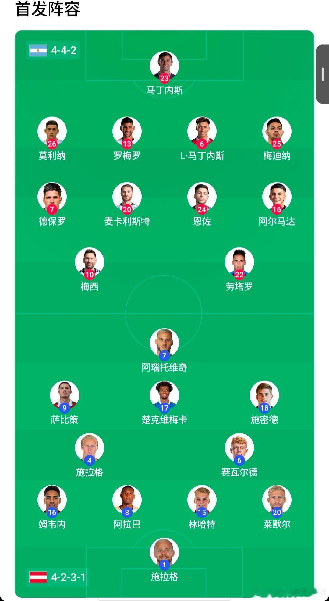 阿根廷首发反正1点中我不睡，442对4231豪门阵型 梅西世界杯 北京