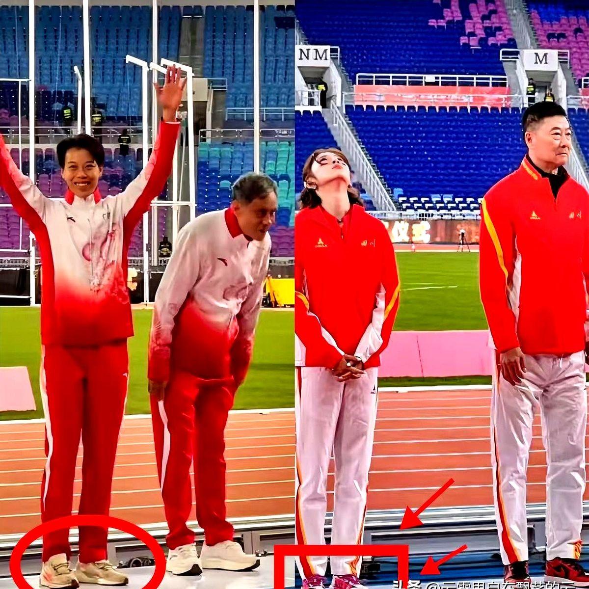 刘景扬那双脏鞋，差点就被骂上天了。

颁奖仪式上，他穿着一双全是训练痕迹的鞋，跟