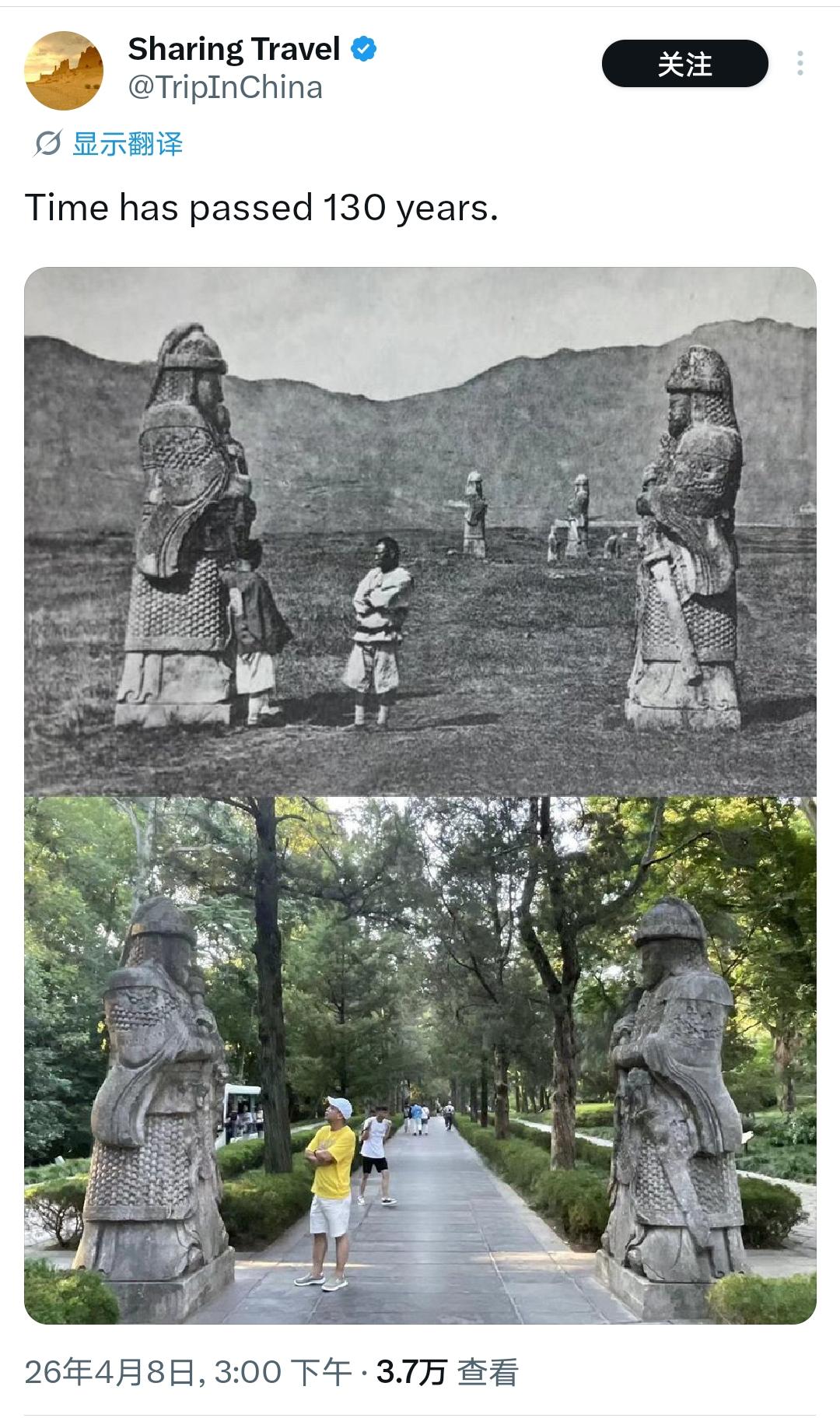130 年明孝陵：从金陵荒草到钟山盛景

130 年前，明孝陵神道还是一片旷野。