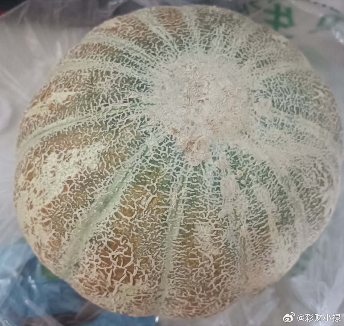 这个老汉瓜在路边上买的大概四五斤重，7块钱。老汉瓜闻起来有菠萝蜜的味道，据说因为