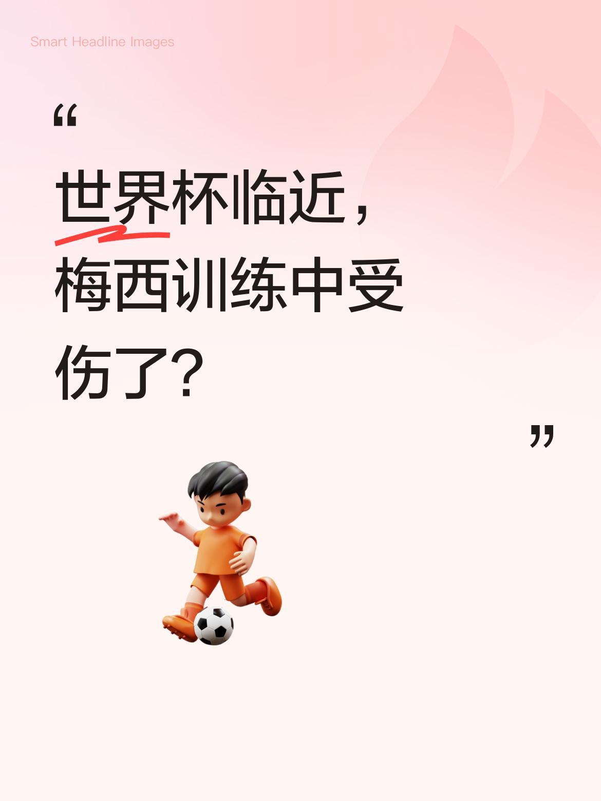 世界杯临近，梅西训练中受伤了？
距离世界杯开幕还有17天，有消息称梅西在训练中主