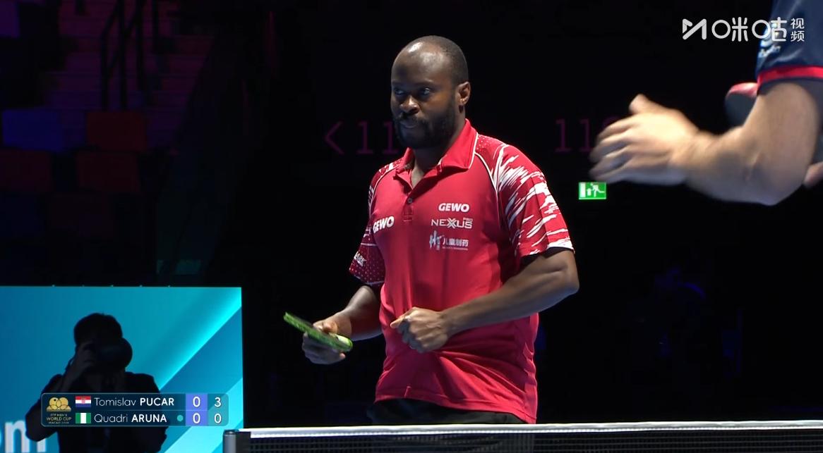 情况不妙，非洲一哥要爆冷？
第一局阿鲁纳完全没有进入状态，
11:4，普卡尔先下