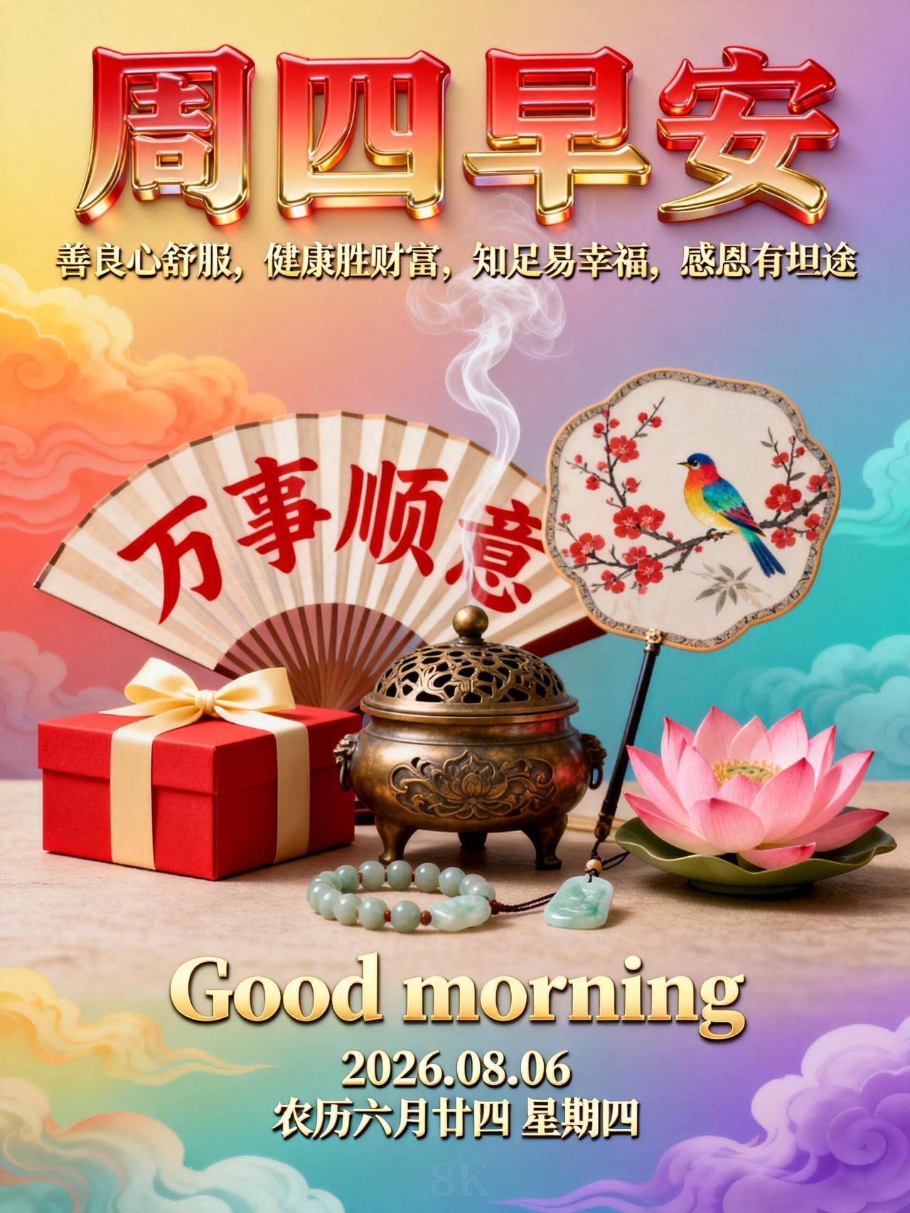 早上好💐，美好的周四如约而至！一周过半，不妨给自己松一松紧绷的神经，炎炎夏日记