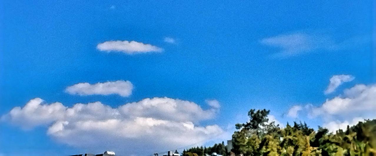 蓝天白云，悠然自得，享受美好时光。漫步在这蓝天白云之下，每一口呼吸都满是清新的气