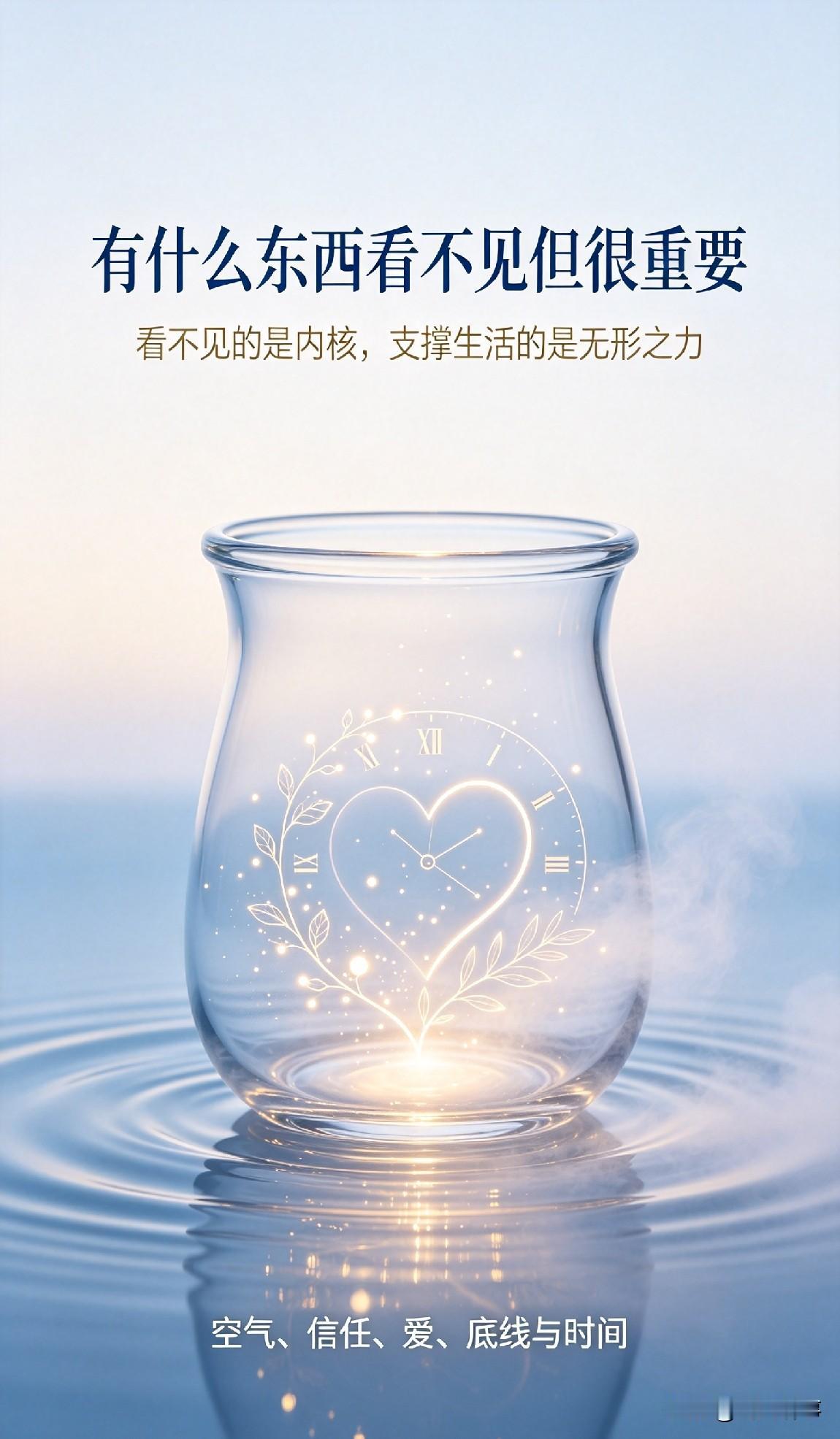 世间很多珍贵的东西，看不见摸不着，却支撑着我们的生活。空气无声无息，离开它生命无