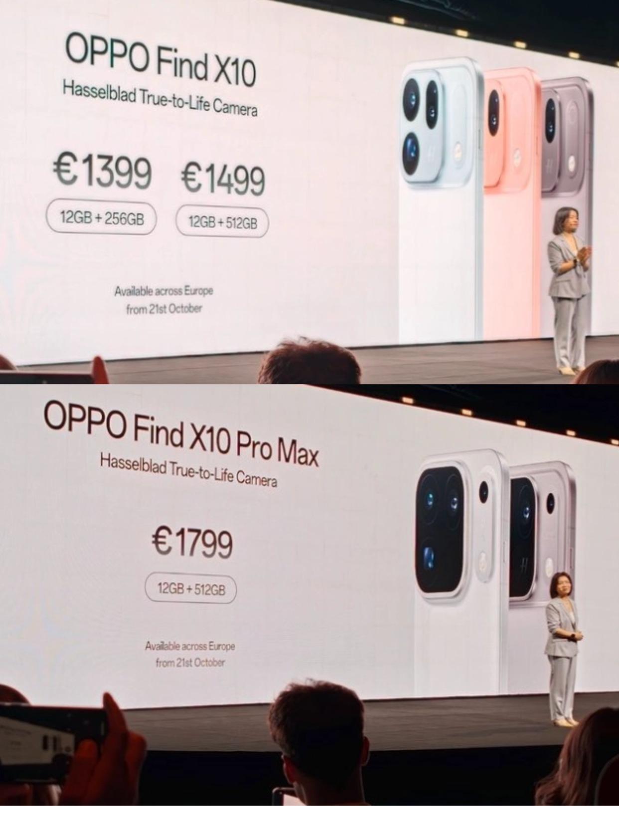 刚看了OPPO Find X10系列海外版的定价，X10标准版起售是 €1,39