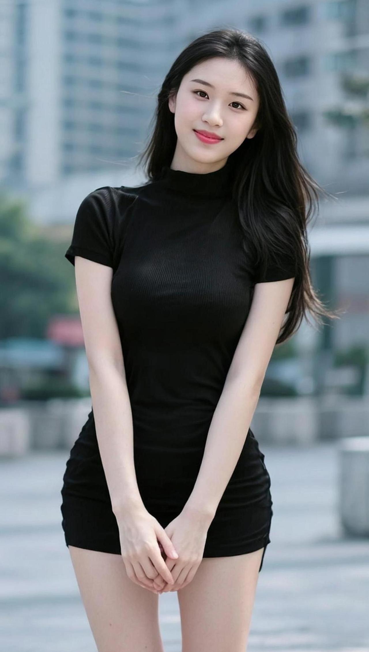 黑色战袍一出，谁与争锋！这身造型简直是“低调中的高调”，让人忍不住多看几眼。走在