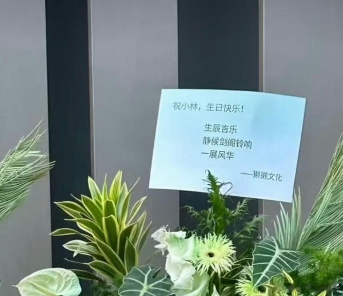 李昀锐生日会，《在你眉梢点花灯》网传女主林允送花篮；《剑阁闻铃》出品方獭獭文化也