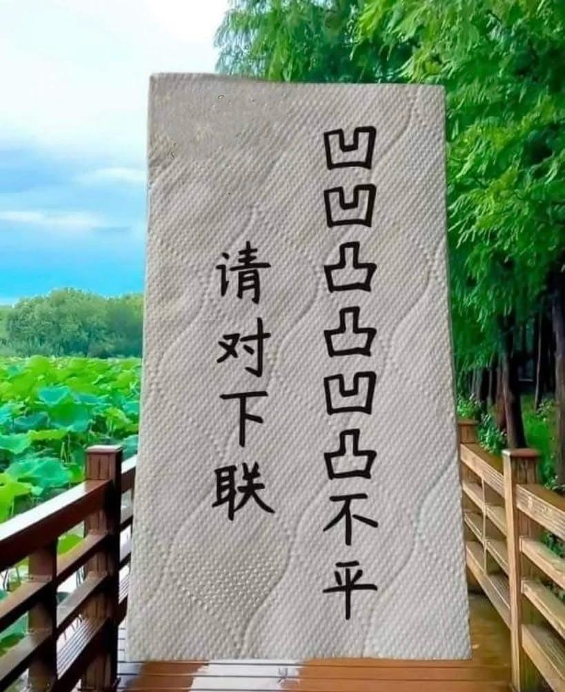 千古绝对！上联：凹凹凸凸凹凸不平，等你来对下联

这副趣味奇联，上联全由凹、凸二