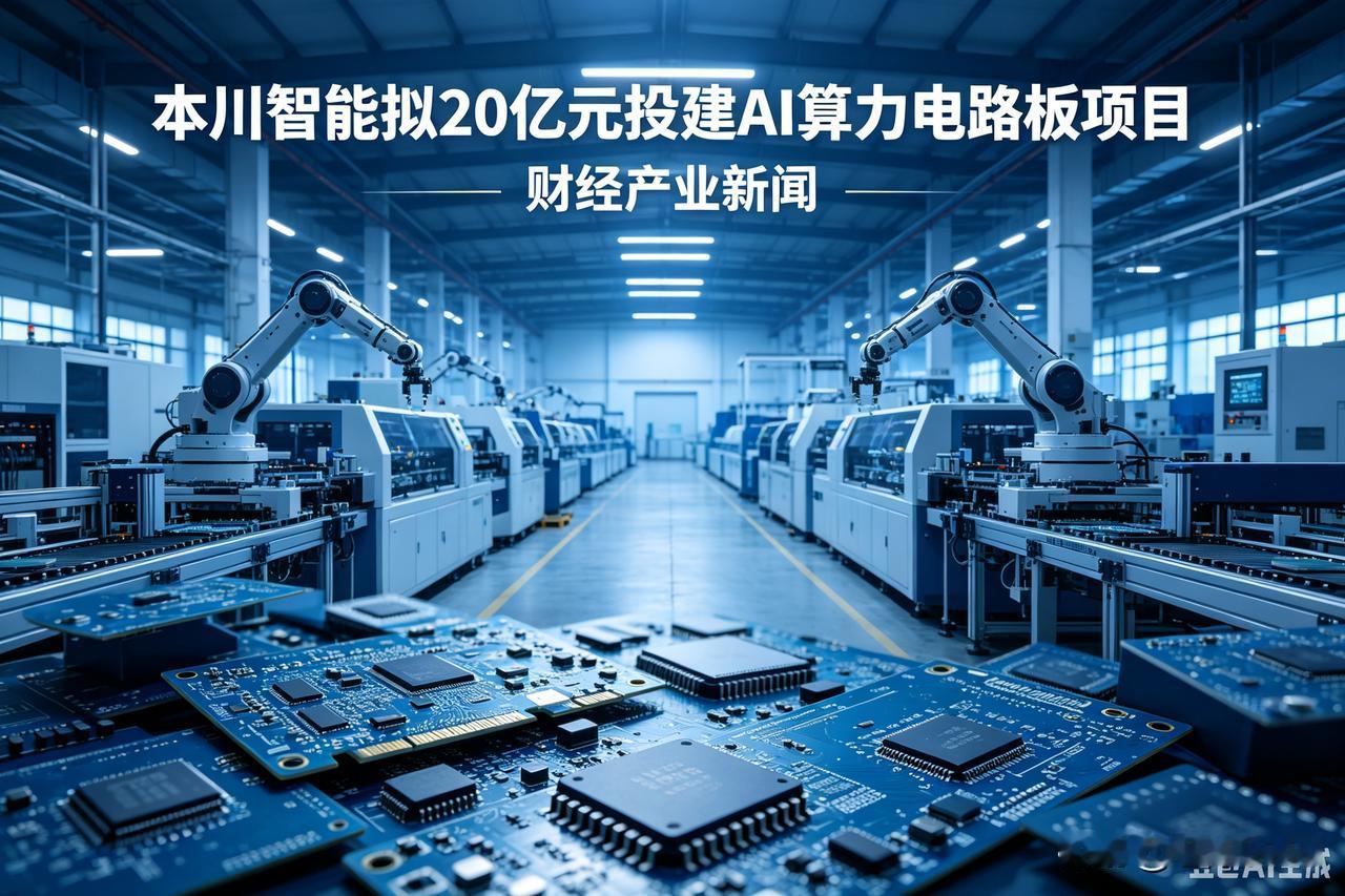 📈本川智能拟20亿投建AI算力电路板项目，加码高端PCB产能
 
9月8日晚间
