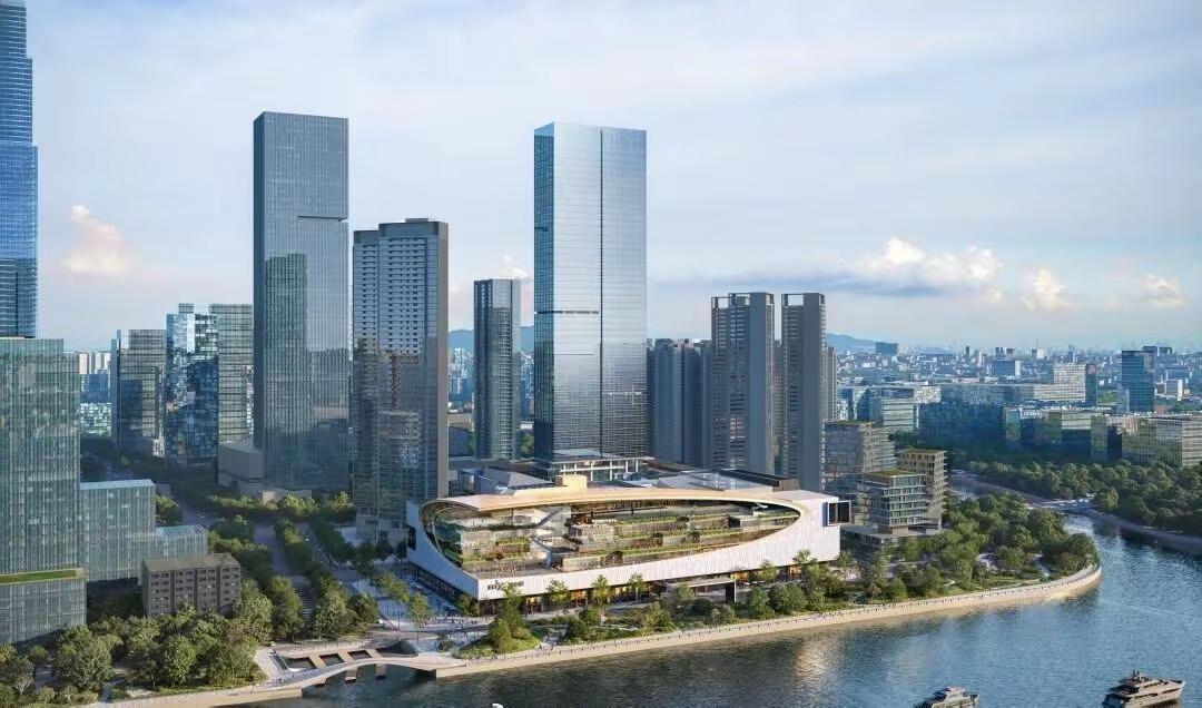 白鹅潭万象城是广州首座M1级重奢购物中心，位于荔湾区三江交汇处，预计2026年秋