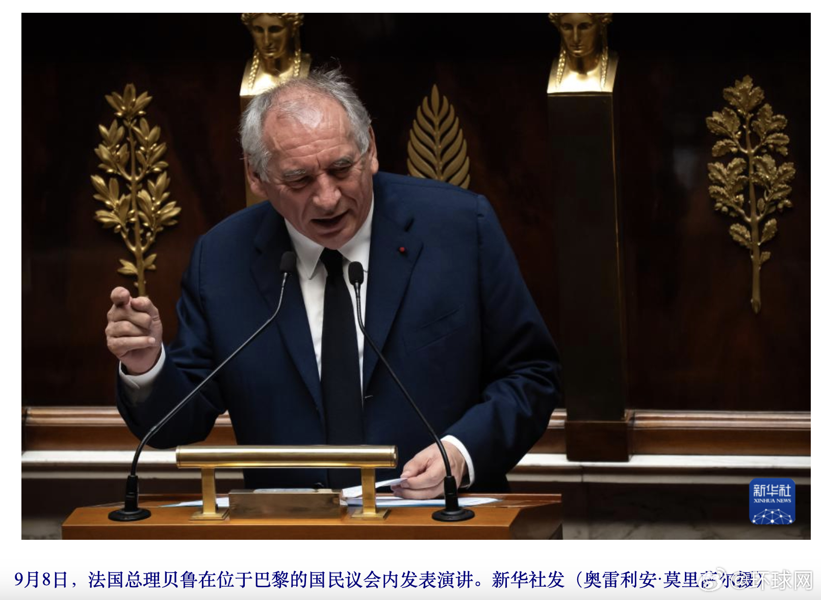 #法国总理将辞职#【法国总理贝鲁未通过议会信任投票将辞职】法国总理贝鲁领导的政府