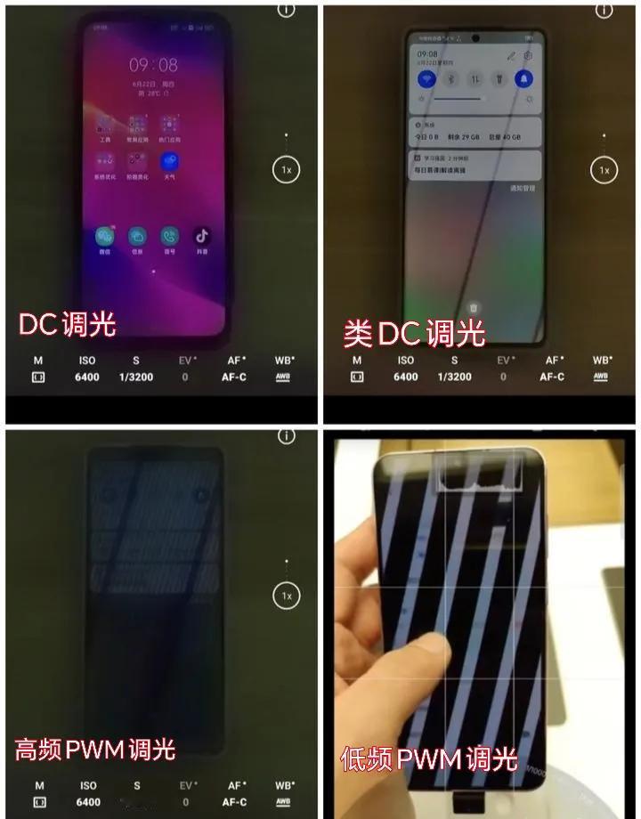 今天和大家简单的聊下屏幕调光技术吧

如图一，是我们常见的屏幕的4种调光技术，这