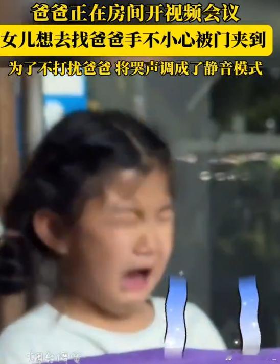 爸爸开会女儿把哭声调成静音模式 静音模式这么好使，一看就是苹果小孩[泪奔] ​​