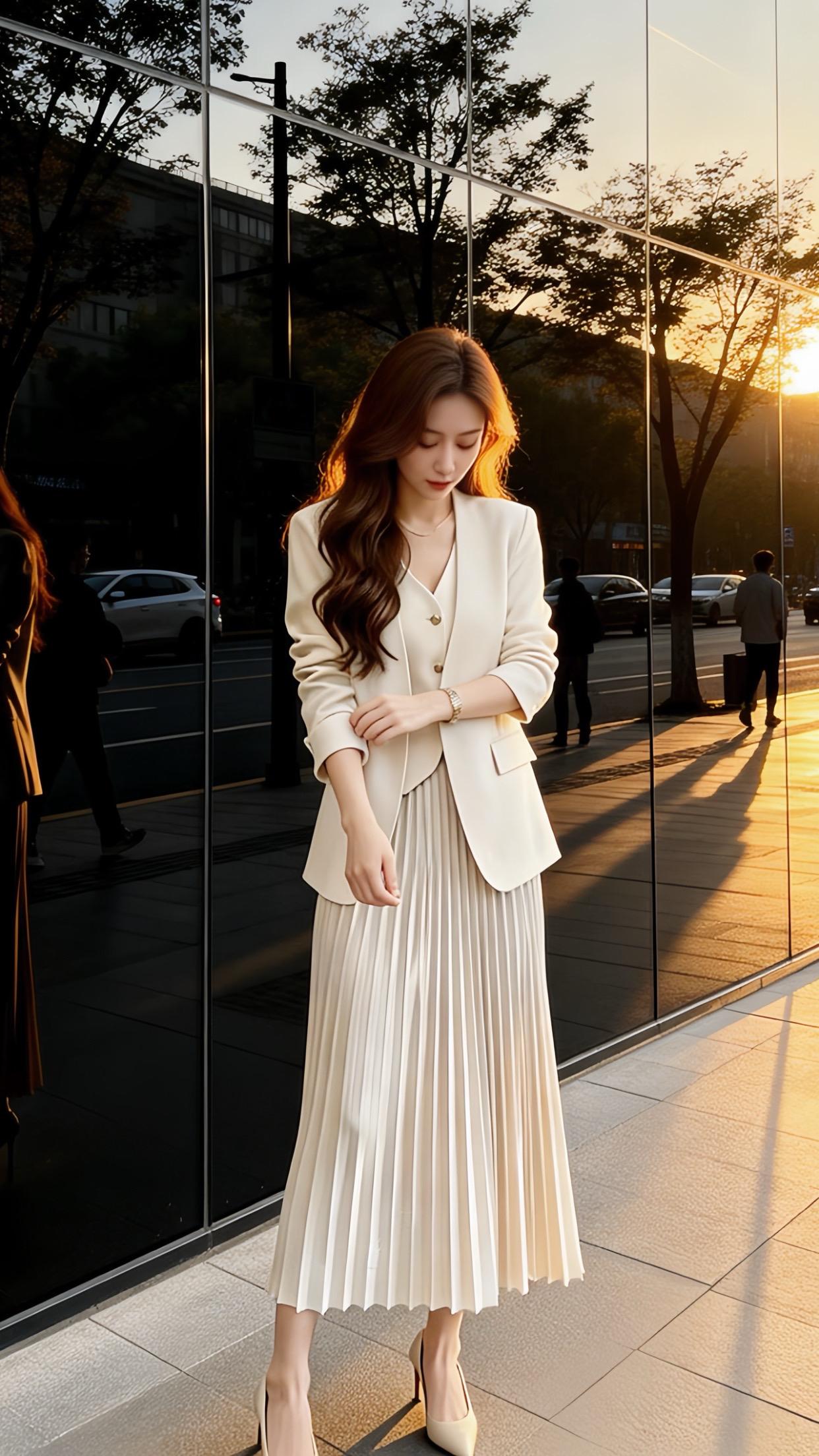 高级感穿搭 气质穿搭 通勤搭配 用粉彩风打开春天 显高显瘦显腿长