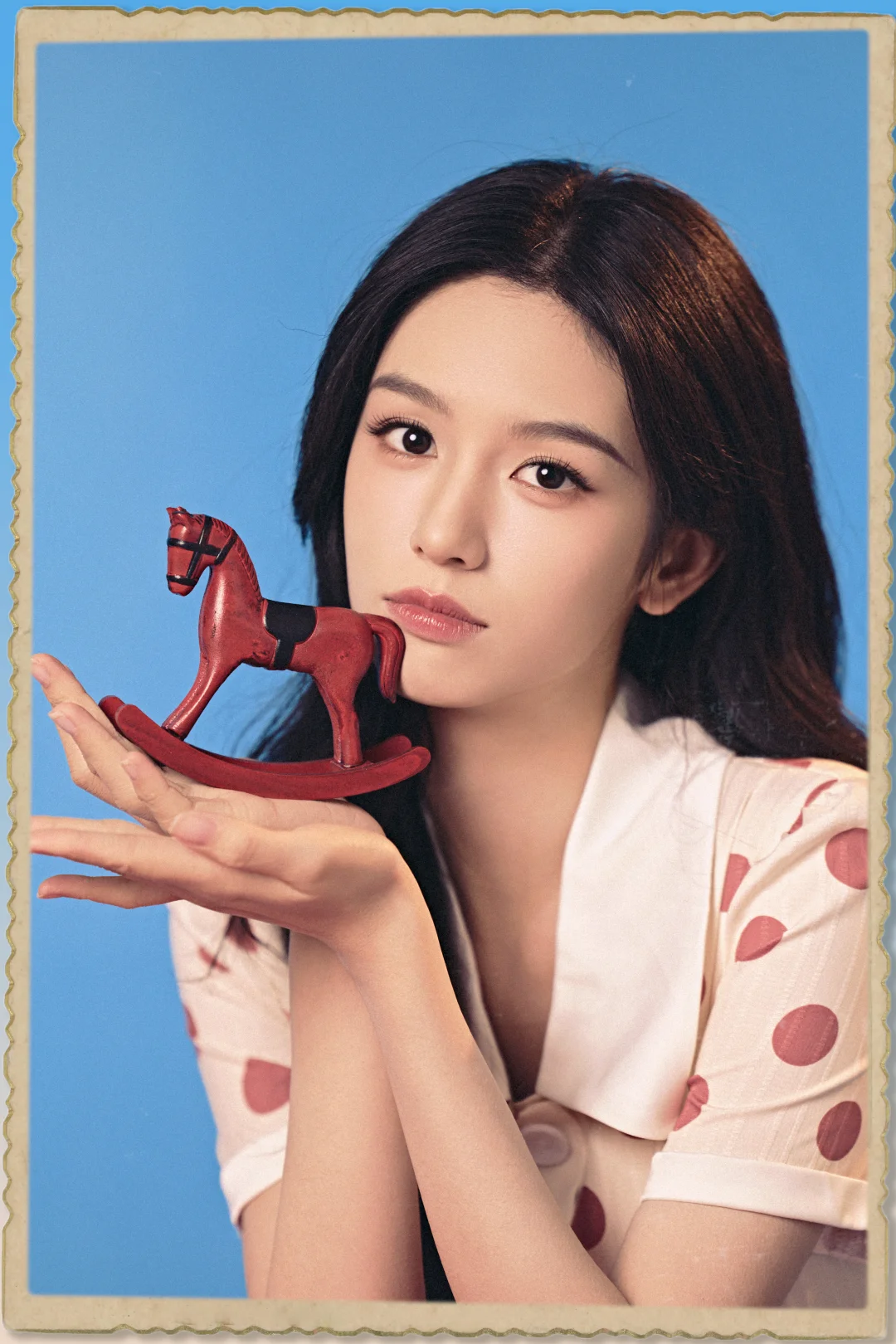 给周也化的复古新春妆