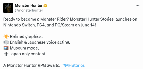 《怪物猎人物语》6月14日PC/PS4/NS同步登陆，全新宣传片震撼发布
