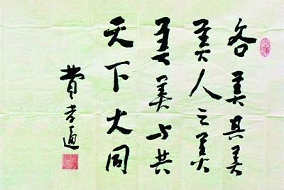 “各美其美，美人之美，美美与共，天下大同。”——1990年12月，费孝通在东京大